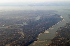 New York City Landing At LaGuardia 01 Manhattan Island And Hudson River From Northwest